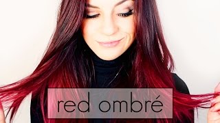 Red ombré hair dye  Rot Ombré färben  Tutorial [upl. by Billye989]