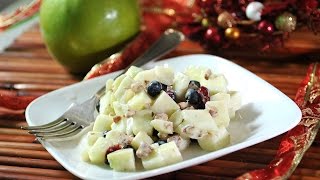 Ensalada navideña de manzana con yogur [upl. by Ahsinahs]