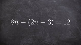 Solving a multi step equation [upl. by Ahsekyw]