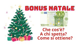 Decreto Omnibus BONUS NATALE 100 EURO Che cosè A chi spetta Come richiederlo [upl. by Ateval]