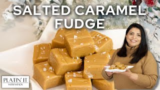 Easy HOMEMADE Salted Caramel Fudge  How to make Fudge [upl. by Aicrag]