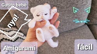 Amigurumi de Gatito Bebé fácil 11 [upl. by Dail]