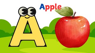 Alphabet song  phonics song  a for apple b for ball  abclearning abcsong kidssongs abcd [upl. by Ahsikrats]