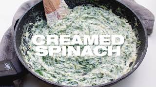 Quick Creamed Spinach with Cream Cheese Recipe [upl. by Vidda]