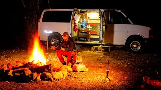 Camping In cold Temperatures with Camper Van [upl. by Bensky]