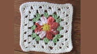 Comment faire un joli motif de fleur en granny alias  fleurfleur sympa  La Grenouille Tricote [upl. by Anitra]