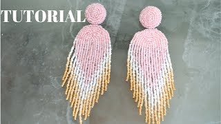 DIY TUTORIAL ARETES de MOSTACILLAS tipo premios Oscar 2019 [upl. by Learsi891]