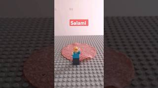 lego guy loves Salami funny food [upl. by Lavina]