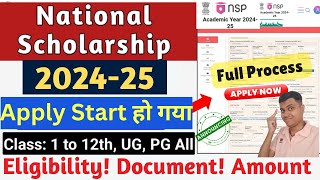 NSP Scholarship 202425 Apply  Start🔥 All Students Apply  National Scholarship 202425 Apply 🔥 [upl. by Meisel]