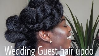 Wedding guest hair updo  Natural hair 4C [upl. by Anassor]