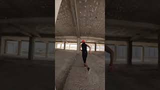 Spiderman parkour running 😂rooftop parkourfreerun parkourlifeshortslife [upl. by Amora]