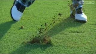 Jonathan Byrd amp Caddie discuss divot shot at Hyundai TOC [upl. by Regor]