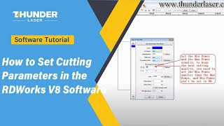 How to Set Cutting Parameters in the RDWorks V8 Software [upl. by Anallise]