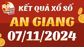 Xổ số An Giang ngày 7 tháng 11  SXAG 711  XSAG  KQXSAG  Xổ số kiến thiết An Giang hôm nay [upl. by Neenad]