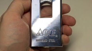 205 ACE Hardened Steel Closed Shackle Padlock Picked [upl. by Morel]