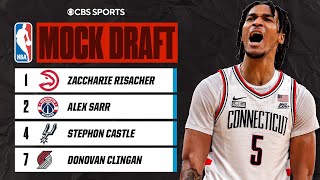 LATEST 2024 NBA Mock Draft Risacher goes No 1 Castle ENTERS Top 4 I CBS Sports [upl. by Gottlieb]