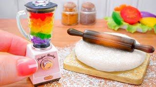 Tasty Miniature Idea Make Rainbow Pizza in Mini Kitchen  Best of Miniature Cooking [upl. by Standley]