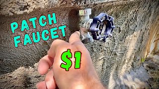 How to mortar around an outside faucet [upl. by Terrill]