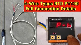 How to Connection 4Wire Types RTD PT100  4 Wire Types SPRT Full Connection Details in Hindi [upl. by Hollister]