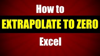 How to Extrapolate a Graph in Excel [upl. by Emmery34]