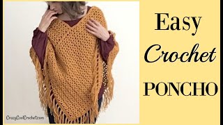 Crochet Poncho for Beginner [upl. by Vashtia]