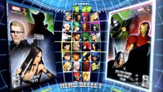 Marvel VS Capcom 3 Music Character Select MVC2 remix longer version [upl. by Leelaj785]