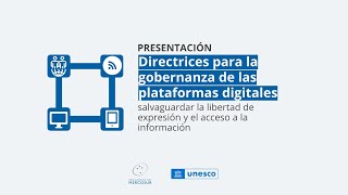 Presentación de las “Directrices para la gobernanza de las plataformas digitales” [upl. by Naujek]