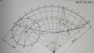 drawing engineering drawing how to draw Hypocycloid in telugu [upl. by Raffaj]