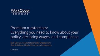 WorkCover Queensland Premium Masterclass [upl. by Brabazon]