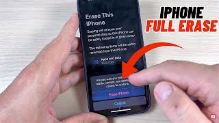 How to FULL ERASE All Content on iPhone [upl. by Rehctelf40]