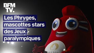 Les Phryges mascottes stars de la cérémonie douverture des Jeux paralympiques [upl. by Arnst]