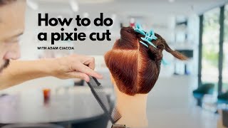 How to do a Pixie Cut by Adam Ciaccia  Episode 127 Hairtube [upl. by Erodroeht]