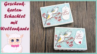 GeschenkkartenSchachtel mit Wellenkante und der PK Winterliche Wipfel  Stampin´UP [upl. by Eihctir430]