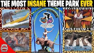 The Most INSANE Theme Park EVER Marine World Africa USA [upl. by Eyllek]