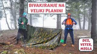 Bivakiranje na Veliki Planini Dež veter megla  VLOG 11 [upl. by Nairoc798]