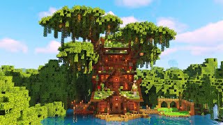 Mangrove Swamp Treehouse  Minecraft Timelapse [upl. by Tamaru]