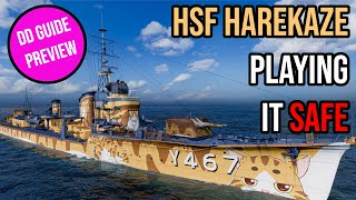 HSF Harekaze  Playing it safe  DD Guide Preview World of Warships Gameplay deutsch  german [upl. by Ahsinut]