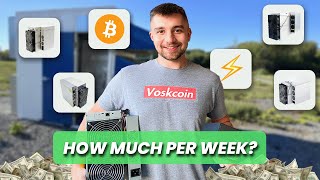 How Much My Bitcoin Mining Farm Earned Last Week [upl. by Essirehc]