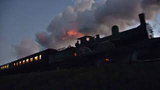 Double headed in the Dark LSWR T3 563 amp BR 34028 Eddystone  Swanage Railway  Winter Warmup 2024 [upl. by Lorrimor518]