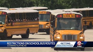 Olathe School Districts students return to class with changes to bus transportation [upl. by Anomas345]