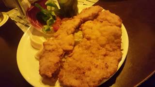 German Food Huge portion of Schnitzel [upl. by Len]