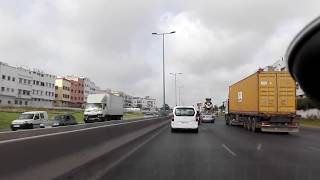 Autoroute urbaine de Casablanca vers Ain Sebaâ 11072017 لطريق السيار بالدار البيضاء بالمغرب [upl. by Petersen]