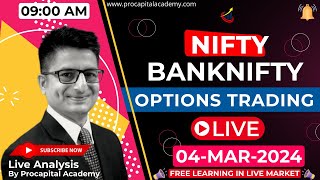 04 March Live Trading  Nifty Banknifty Live Options Trading  Nifty 50 Live nifty50 live [upl. by Nihs]