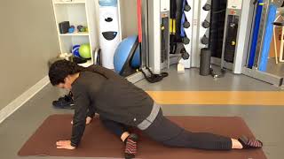 SacroIliac Joint Strain Pigeon Pose Hip Stretch [upl. by Ahsac959]