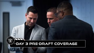 Takeaways from Rounds 13 Plus Day 3 PreDraft Coverage  2023 NFL Draft  Raiders [upl. by Niarbo39]