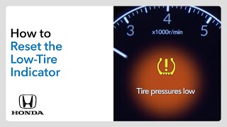 How to Reset the LowTire Pressure Indicator [upl. by Dewar]