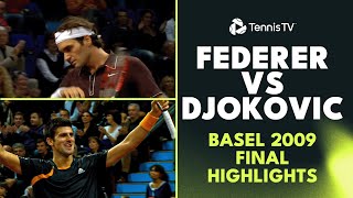 Novak Djokovic vs Roger Federer  Basel 2009 Final Highlights [upl. by Meeharbi775]