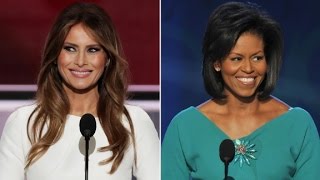 Melania Trump and Michelle Obama sidebyside comparison [upl. by Angelia]