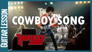 Thin Lizzy Guitar Mastery Learn the Legendary Cowboy Song  StepbyStep Lesson [upl. by Lili]