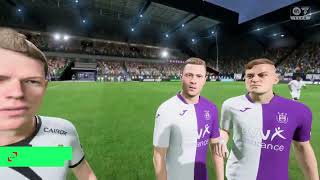 EA FC 24  RSC Anderlecht vs Sp Charleroi  1A Pro League Championship Playoff Round 3 [upl. by Olleina]